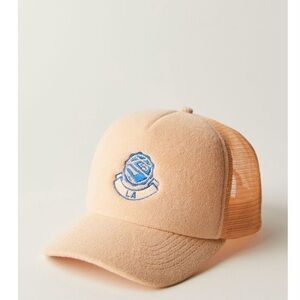 Free People Coral Terry Trucker Hat